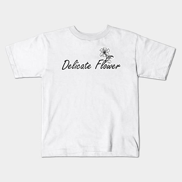 Delicate Flower Kids T-Shirt by Taversia